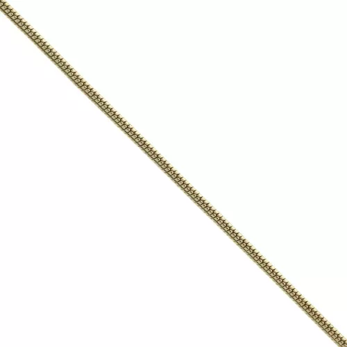 Cadena malla serpentina 1.5 mm Chapado de Oro 3 micras x50 cm