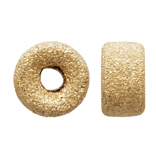 Arandelas diamantadas Disco plano 8x4  mm de Gold filled x1