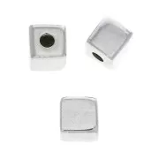 Cubo 4 mm de Plata 925 para hacer joyería de fantasía x1