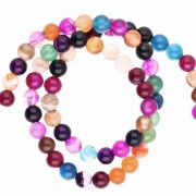 Surtido de cuentas redondas de 6,5 mm de piedras preciosas, 36 cm