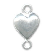 Separador corazón 2 anillas 14x8 mm Plata 925 x1|raw }}