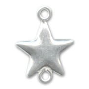 Separador estrella 2 anillas 16x11 mm Plata 925 x1