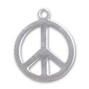 Dije peace 17 mm Plata 925 x1