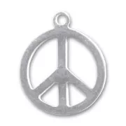 Dije peace 17 mm Plata 925 x1