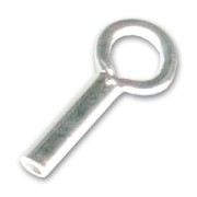 Terminales para cordón 0.8 mm Plata 925 x4