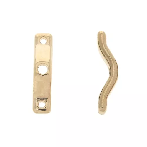 Entrepiezas 3 agujeros BowTrio 18x4 mm dorado rosa x10
