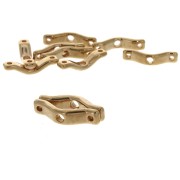 Entrepiezas 3 agujeros BowTrio 18x4 mm dorado rosa x10