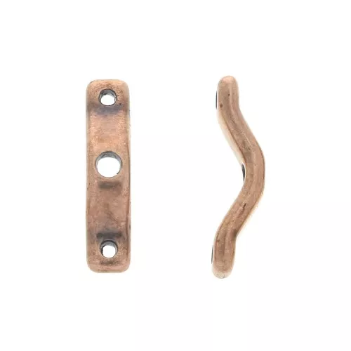 Entrepiezas 3 filas BowTrio 18x4 mm Cobrizo envejx10