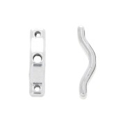 Entrepiezas 3 filas BowTrio 18x4 mm Plateado envej x10|raw }}