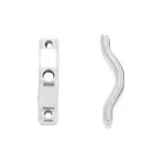 Entrepiezas 3 filas BowTrio 18x4 mm Plateado envej x10