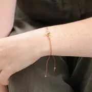 Cuenta redonda plana de metal 8 mm - Signo del Zodiaco Cáncer - Dorado x1