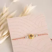 Cuenta redonda plana de metal 8 mm - Signo del Zodiaco Capricornio - Dorado x1