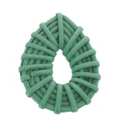 Colgante gota de madera trenzado 45x35 mm - Veraman efecto nacarado x1