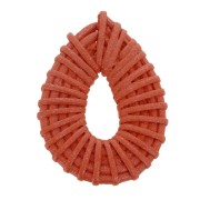 Colgante gota de madera trenzado 45x35 mm - Coral efecto nacaradox1
