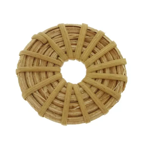 Colgante redondo - anilla de madera trenzado 40 mm - Natural x1
