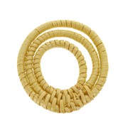 Colgante 3 anillas de madera trenzado 42 mm - Amarillo efecto nacaradox1