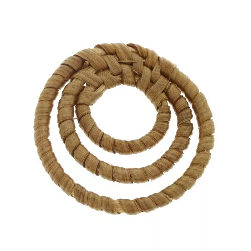 Colgante 3 anillas de madera trenzado 42 mm - Natural x1