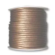 Cordón de cuero 3 mm Bronce Metalizado x 25 m