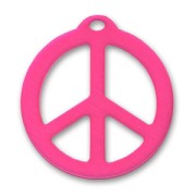 Colgante Peace 42 mm Hot Pink x1