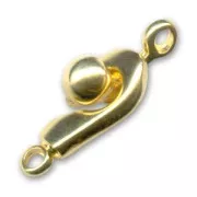 Cierre gancho bolita 21 mm Dorado con oro fino x1