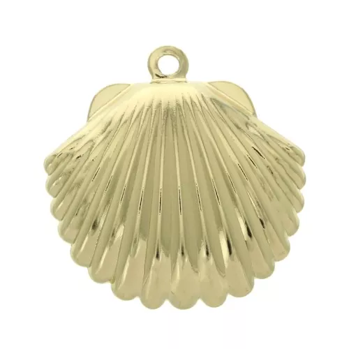 Colgante forma concha 22x24 mm Chapado de Oro 3 micras x1