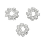 Cuentas rondelle flor 6 mm - Rodio x10|raw }}