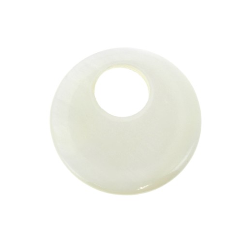 Colgante redondo - dije - de nácar 20 mm - Natural x1