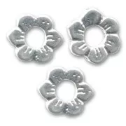 Separadores flore 11 mm plateado  x8