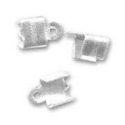 Terminales planos 4 mm plateado  x6