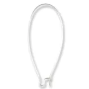 Ganchos pendientes 46 mm - Plateado x2