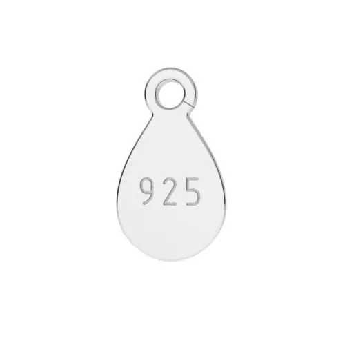 Dije gota 9x5 mm 925 con anilla abierta - Plata 925 x1