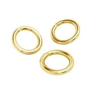 Anillas abiertas 3x0.5 mm de Plata 925 Dorado oro fino x25