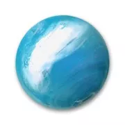 Bombeada 18 mm Turquesa irisado x1