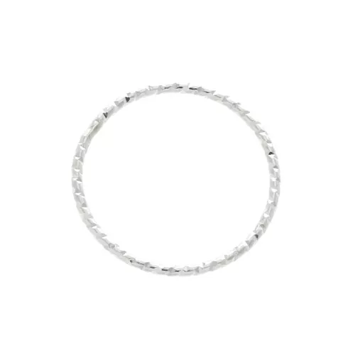 Anillo cerrado diamantado 15 mm de Plata 925 x1