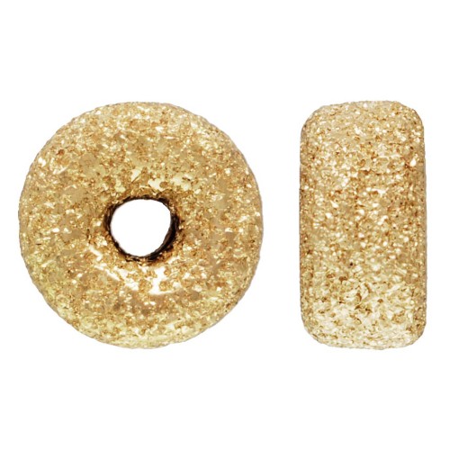 Perlada diamantada 4x2 mm Gold filled x1