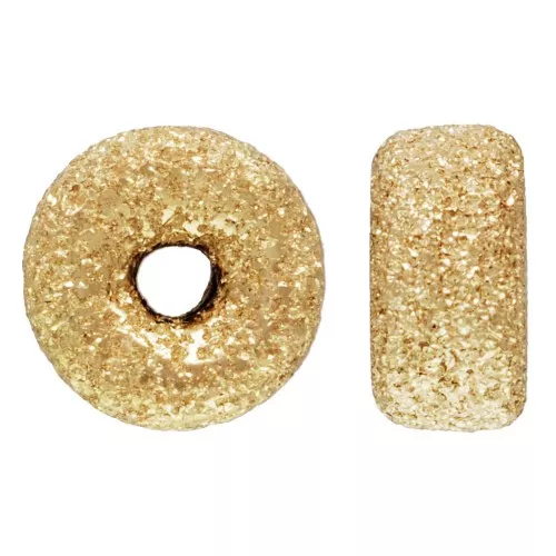 Perlada diamantada 4x2 mm Gold filled x1