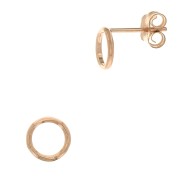 Pendientes calado 7 mm de Rosa Gold filled x2