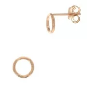 Pendientes calado 7 mm de Rosa Gold filled x2