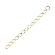 Cadena de extensión eslabón Rombo 50 mm - Chapado de Oro 3 micras x1