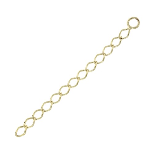 Cadena de extensión eslabón Rombo 50 mm - Chapado de Oro 3 micras x1