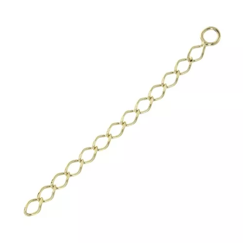 Cadena de extensión eslabón Rombo 50 mm - Chapado de Oro 3 micras x1