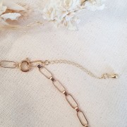 Cadena de extensión eslabón Rombo 50 mm - Chapado de Oro 3 micras x1