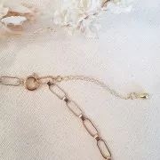 Cadena de extensión eslabón Rombo 50 mm - Chapado de Oro 3 micras x1