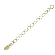 Cadena de extensión gota eslabón Rombo 60 mm - Chapado de Oro 3 micras x1|raw }}