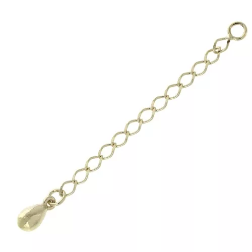 Cadena de extensión gota eslabón Rombo 60 mm - Chapado de Oro 3 micras x1