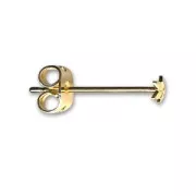 Pendientes con trasera estrella Dorado con oro fino x2