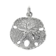 Colgante Sand Dollar 22x19 mm con anilla cerrada en Plata 925 x1|raw }}