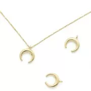 Dije media luna 11x9 mm - Dorado x1