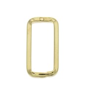 Colgante rectangle arredondo calado 24x12 mm - Dorado x1