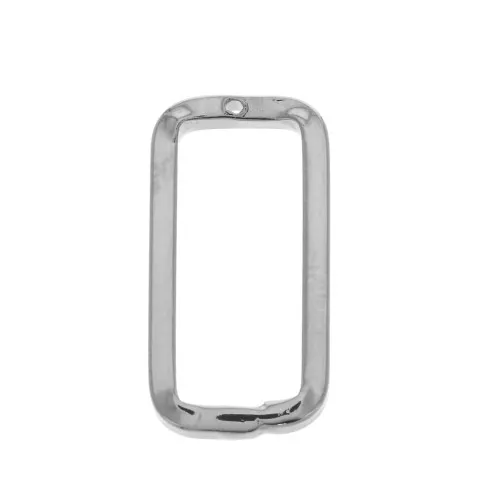 Colgante rectangle arredondo calado 24x12 mm - Rhodié x1